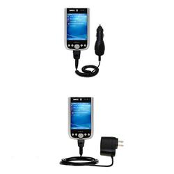 Gomadic Essential Kit for the Dell Axim x51v - includes Car and Wall Charger with Rapid Charge Technology -