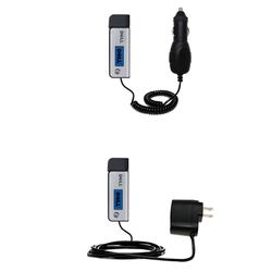Gomadic Essential Kit for the Dell DJ Ditty - includes Car and Wall Charger with Rapid Charge Technology -