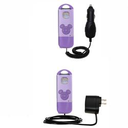 Gomadic Essential Kit for the Disney Mix Stick - includes Car and Wall Charger with Rapid Charge Technology