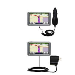Gomadic Essential Kit for the Garmin Nuvi 250 - includes Car and Wall Charger with Rapid Charge Technology