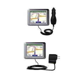 Gomadic Essential Kit for the Garmin Nuvi 260 - includes Car and Wall Charger with Rapid Charge Technology