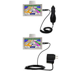 Gomadic Essential Kit for the Garmin Nuvi 610 - includes Car and Wall Charger with Rapid Charge Technology