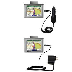 Gomadic Essential Kit for the Garmin Nuvi 650 - includes Car and Wall Charger with Rapid Charge Technology