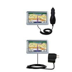 Gomadic Essential Kit for the Garmin Nuvi 710 - includes Car and Wall Charger with Rapid Charge Technology