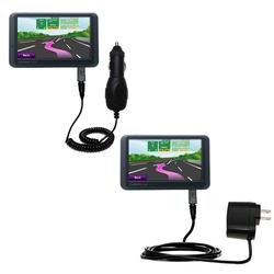 Gomadic Essential Kit for the Garmin Nuvi 755T - includes Car and Wall Charger with Rapid Charge Technology