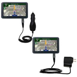 Gomadic Essential Kit for the Garmin Nuvi 765T - includes Car and Wall Charger with Rapid Charge Technology