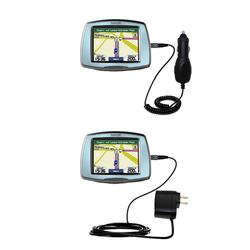 Gomadic Essential Kit for the Garmin StreetPilot C530 - includes Car and Wall Charger with Rapid Charge Tech