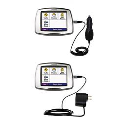 Gomadic Essential Kit for the Garmin StreetPilot C580 - includes Car and Wall Charger with Rapid Charge Tech