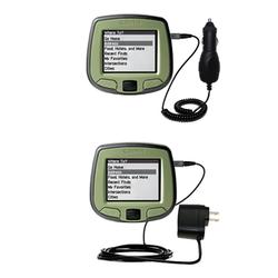 Gomadic Essential Kit for the Garmin StreetPilot i2 - includes Car and Wall Charger with Rapid Charge Techno