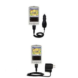 Gomadic Essential Kit for the Garmin iQue 3200 - includes Car and Wall Charger with Rapid Charge Technology