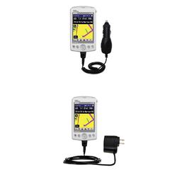 Gomadic Essential Kit for the Garmin iQue M3 - includes Car and Wall Charger with Rapid Charge Technology -