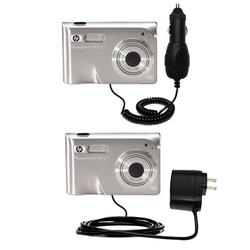 Gomadic Essential Kit for the HP PhotoSmart R927 - Dock Required - includes Car and Wall Charger with Rapid