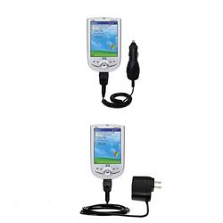 Gomadic Essential Kit for the HP iPAQ h1900 / h 1900 Series - includes Car and Wall Charger with Rapid Charg