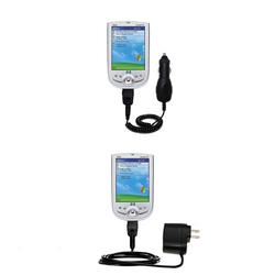 Gomadic Essential Kit for the HP iPAQ h1915 / h 1915 - includes Car and Wall Charger with Rapid Charge Techn