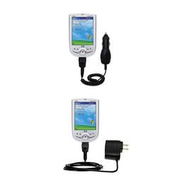 Gomadic Essential Kit for the HP iPAQ h1920 / h 1920 - includes Car and Wall Charger with Rapid Charge Techn