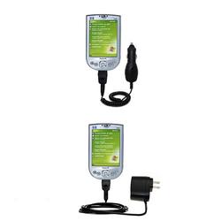 Gomadic Essential Kit for the HP iPAQ h4140 / h 4140 - includes Car and Wall Charger with Rapid Charge Techn