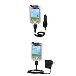 Gomadic Essential Kit for the HP iPAQ h5155 / h 5155 - includes Car and Wall Charger with Rapid Charge Techn