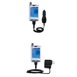 Gomadic Essential Kit for the HP iPAQ h6325 / h 6325 - includes Car and Wall Charger with Rapid Charge Techn
