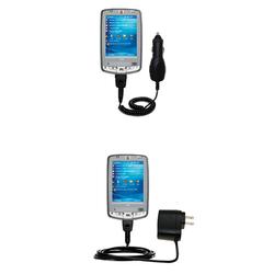 Gomadic Essential Kit for the HP iPAQ hx2495 / hx 2495 - includes Car and Wall Charger with Rapid Charge Tec