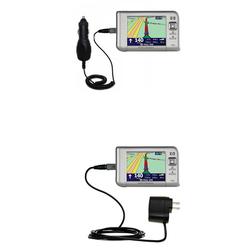 Gomadic Essential Kit for the HP iPAQ rx5910 / rx 5910 - includes Car and Wall Charger with Rapid Charge Tec