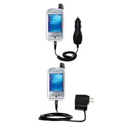 Gomadic Essential Kit for the HTC 6700Q Qwest - includes Car and Wall Charger with Rapid Charge Technology