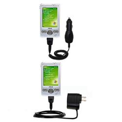 Gomadic Essential Kit for the HTC A620 - includes Car and Wall Charger with Rapid Charge Technology - Gomad