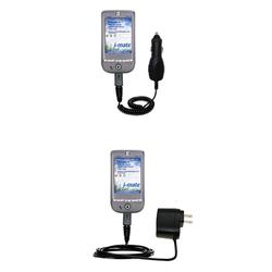 Gomadic Essential Kit for the HTC Galaxy - includes Car and Wall Charger with Rapid Charge Technology - Gom
