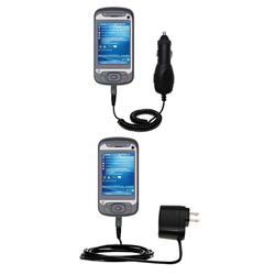 Gomadic Essential Kit for the HTC Hermes - includes Car and Wall Charger with Rapid Charge Technology - Gom