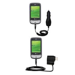 Gomadic Essential Kit for the HTC P4350 - includes Car and Wall Charger with Rapid Charge Technology - Goma