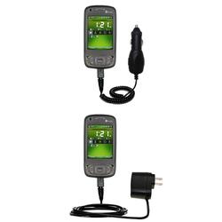 Gomadic Essential Kit for the HTC P4550 - includes Car and Wall Charger with Rapid Charge Technology - Goma