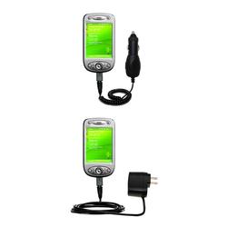 Gomadic Essential Kit for the HTC P6300 - includes Car and Wall Charger with Rapid Charge Technology - Goma