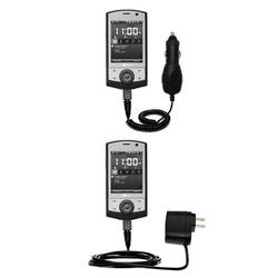 Gomadic Essential Kit for the HTC Touch Cruise - includes Car and Wall Charger with Rapid Charge Technology