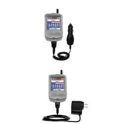 Gomadic Essential Kit for the Handspring Treo 270 - includes Car and Wall Charger with Rapid Charge Technolo