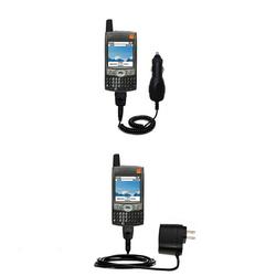 Gomadic Essential Kit for the Handspring Treo 600 - includes Car and Wall Charger with Rapid Charge Technolo