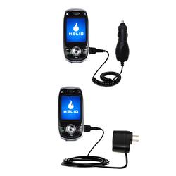 Gomadic Essential Kit for the Helio HERO - includes Car and Wall Charger with Rapid Charge Technology - Gom