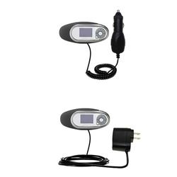 Gomadic Essential Kit for the Insignia Kix NS-1A10F - includes Car and Wall Charger with Rapid Charge Techno