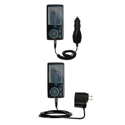 Gomadic Essential Kit for the Insignia NS-DV4G - includes Car and Wall Charger with Rapid Charge Technology
