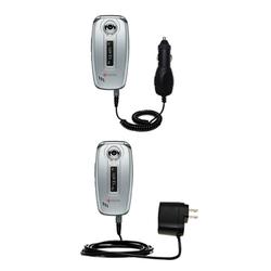 Gomadic Essential Kit for the Kyocera K322 - includes Car and Wall Charger with Rapid Charge Technology - G
