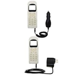 Gomadic Essential Kit for the Kyocera QCP 2035 - includes Car and Wall Charger with Rapid Charge Technology
