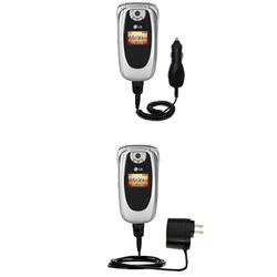 Gomadic Essential Kit for the LG 225 - includes Car and Wall Charger with Rapid Charge Technology - Gomadic