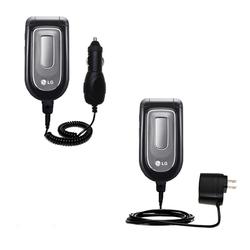 Gomadic Essential Kit for the LG 3450 - includes Car and Wall Charger with Rapid Charge Technology - Gomadi