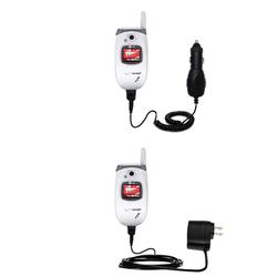 Gomadic Essential Kit for the LG AX245 - includes Car and Wall Charger with Rapid Charge Technology - Gomad