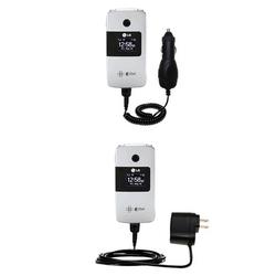 Gomadic Essential Kit for the LG AX275 - includes Car and Wall Charger with Rapid Charge Technology - Gomad