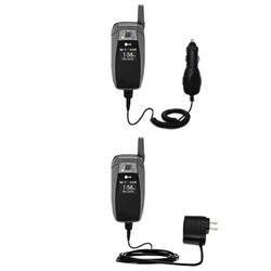 Gomadic Essential Kit for the LG AX355 - includes Car and Wall Charger with Rapid Charge Technology - Gomad