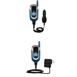 Gomadic Essential Kit for the LG AX390 - includes Car and Wall Charger with Rapid Charge Technology - Gomad