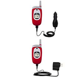 Gomadic Essential Kit for the LG AX5000 - includes Car and Wall Charger with Rapid Charge Technology - Goma
