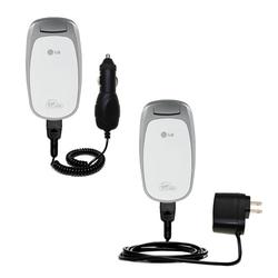 Gomadic Essential Kit for the LG Aloha - includes Car and Wall Charger with Rapid Charge Technology - Gomad