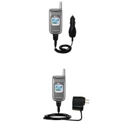 Gomadic Essential Kit for the LG C1500 - includes Car and Wall Charger with Rapid Charge Technology - Gomad