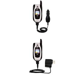 Gomadic Essential Kit for the LG CE 500 - includes Car and Wall Charger with Rapid Charge Technology - Goma
