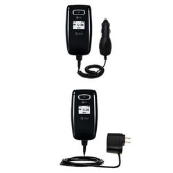 Gomadic Essential Kit for the LG CE110 - includes Car and Wall Charger with Rapid Charge Technology - Gomad